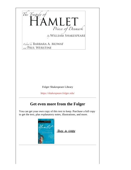 Neu geschriebener Hamlet, Seite 1