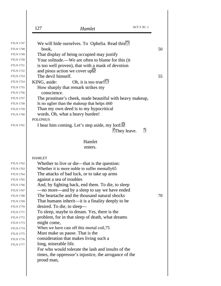 Derselbe Hamlet-Monolog in modernem Englisch umgeschrieben