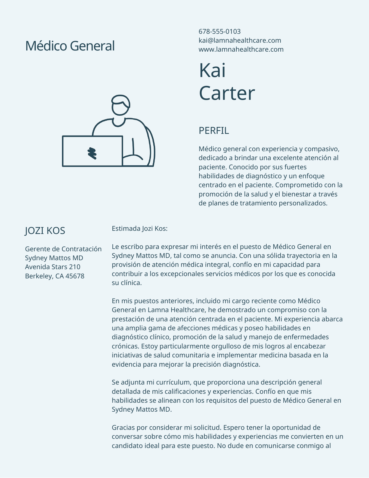 Una carta de presentación profesional antes de la traducción