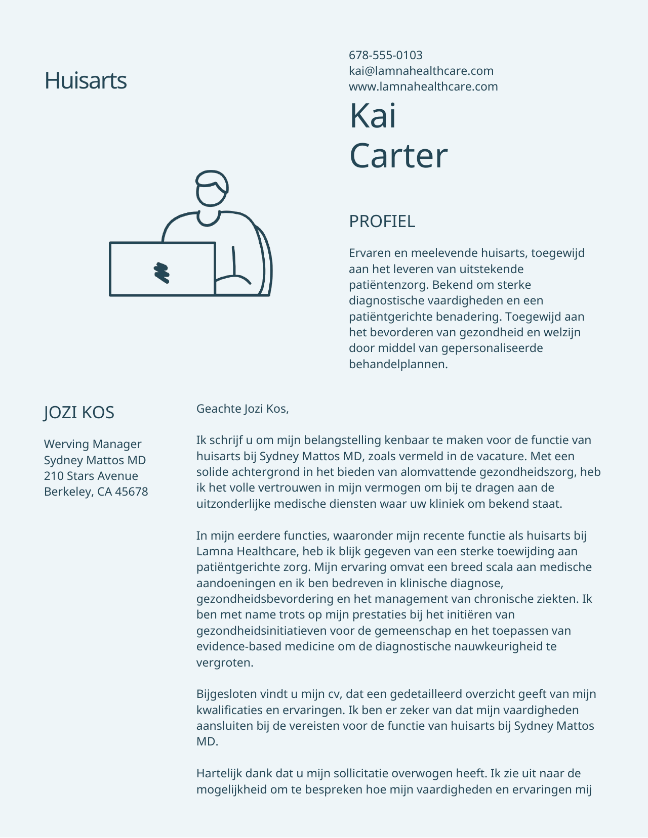 Een professionele sollicitatiebrief vóór vertaling
